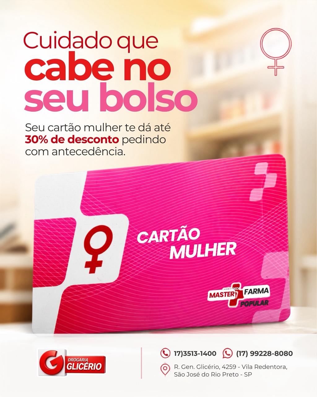 Cartão Mulher Master Farma — cuidado que cabe no seu bolso